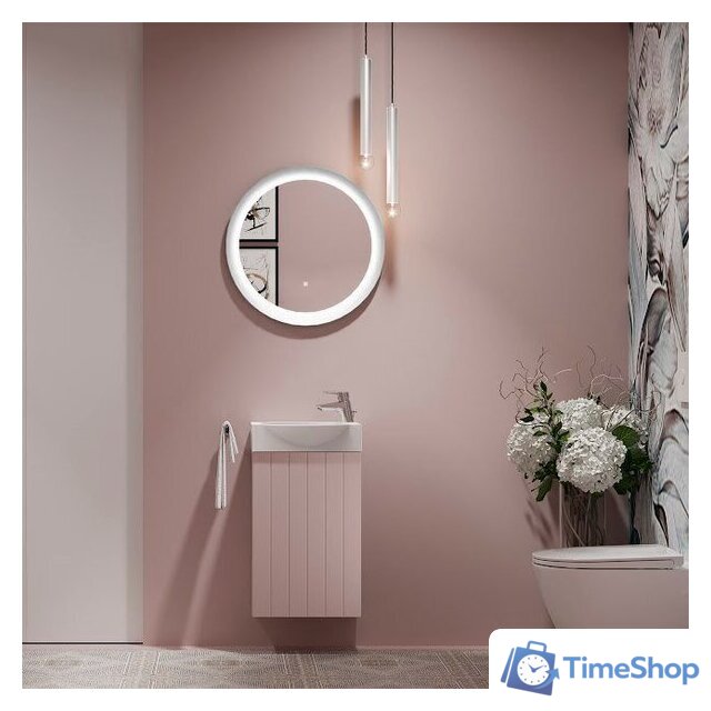  Lauter Тумба под умывальник Из искусственного мрамора Amelia 40 (пудрово-розовый п/мат) - Изображение №5 — Интернет-магазин Time-Shop