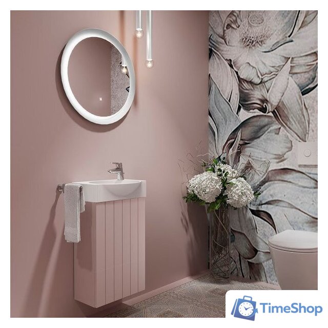  Lauter Тумба под умывальник Из искусственного мрамора Amelia 40 (пудрово-розовый п/мат) - Изображение №6 — Интернет-магазин Time-Shop