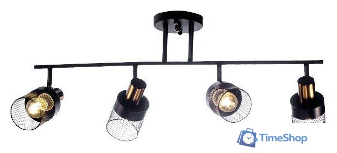 Люстра средней высоты Aitin Pro НПБ 02-4x60-101 N6239/4 (черный/бронза) - Изображение №1 — Интернет-магазин Time-Shop