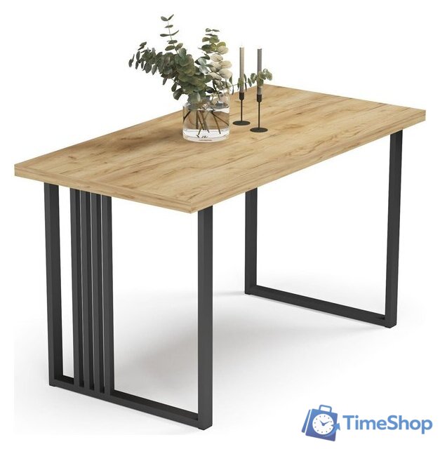 Кухонный стол Mio Tesoro Laim 36 120x66 (дуб крафт золотой/черный) - Изображение №2 — Интернет-магазин Time-Shop