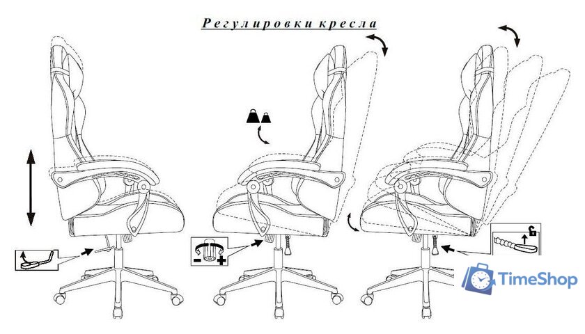 Игровое (геймерское) кресло Zombie Predator (черный Neo Black) - Изображение №29 — Интернет-магазин Time-Shop