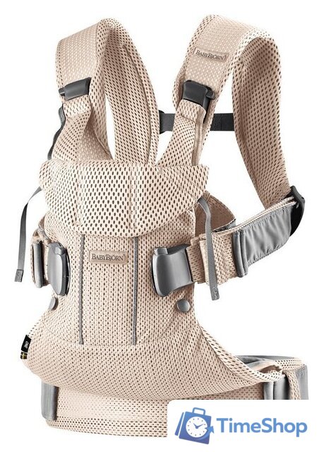 Рюкзак-переноска BabyBjorn One Air Mesh (жемчужно-розовый) - Изображение №1 — Интернет-магазин Time-Shop