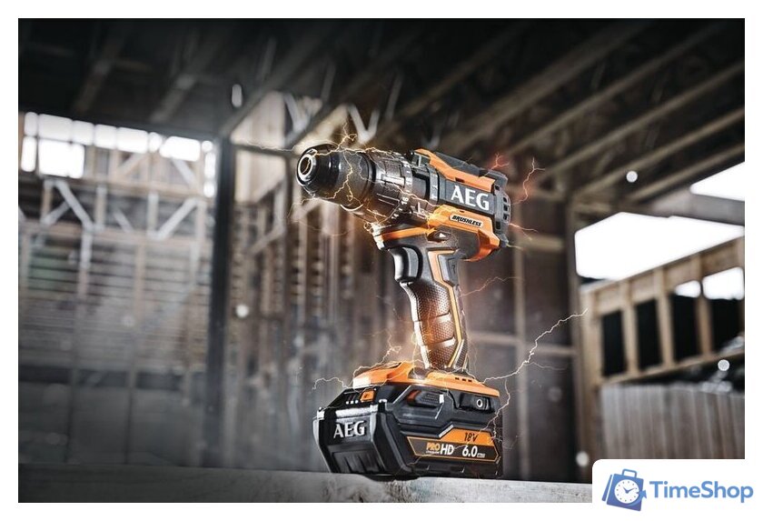 Ударная дрель-шуруповерт AEG Powertools BSB 18BL LI-602C 4935464100 (с 2-мя АКБ 6 Ач, кейс) - Изображение №5 — Интернет-магазин Time-Shop