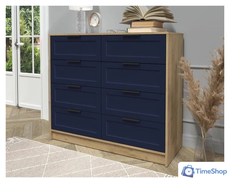 Комод Интерлиния Концепт Тренд КТ-К117 (дуб золотой/индиго) - Изображение №3 — Интернет-магазин Time-Shop