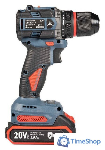 Дрель-шуруповерт КВТ Профи DB-20-13 (с 2-мя АКБ, кейс) - Изображение №2 — Интернет-магазин Time-Shop