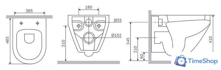 Унитаз подвесной AM.PM Spirit V2.0 Aquaspin C701900SC (с сиденьем) - Изображение №12 — Интернет-магазин Time-Shop