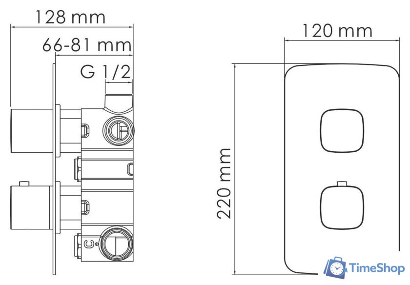 Смеситель Wasserkraft Naab 8644 Thermo - Изображение №2 — Интернет-магазин Time-Shop