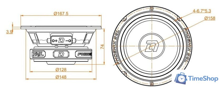 Мидбас DL Audio Phoenix SQL 165 - Изображение №4 — Интернет-магазин Time-Shop