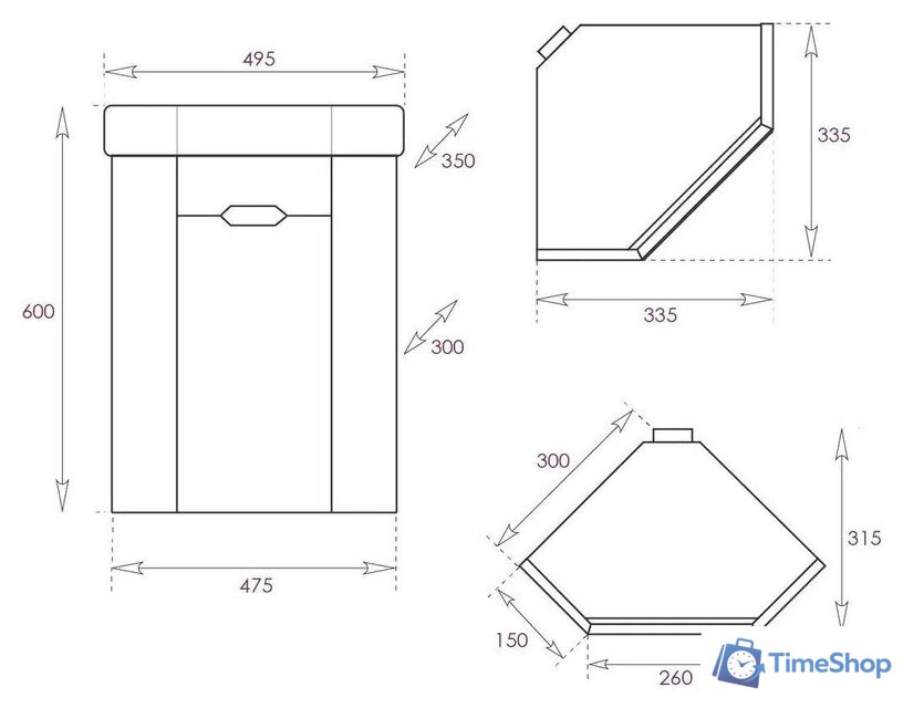  Onika Тумба под умывальник Айленд 35 подвесная (103502) - Изображение №7 — Интернет-магазин Time-Shop