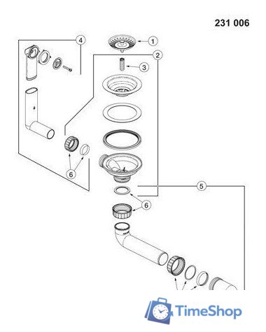 Кухонная мойка Blanco Legra 45 S 527085 (мягкий белый) - Изображение №5 — Интернет-магазин Time-Shop