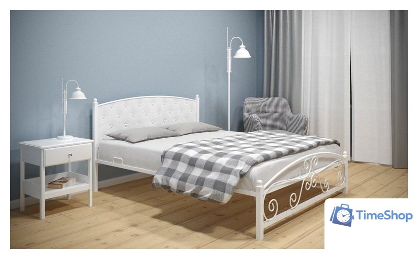 Кровать ИП Князев Бали 140x200 (белый) - Изображение №2 — Интернет-магазин Time-Shop