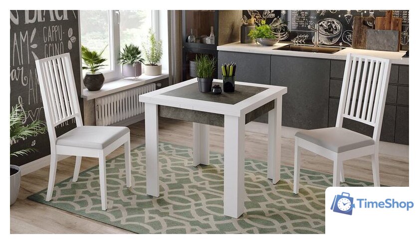Кухонный стол Трия Хьюстон тип 3 (белый/ателье темный) - Изображение №3 — Интернет-магазин Time-Shop