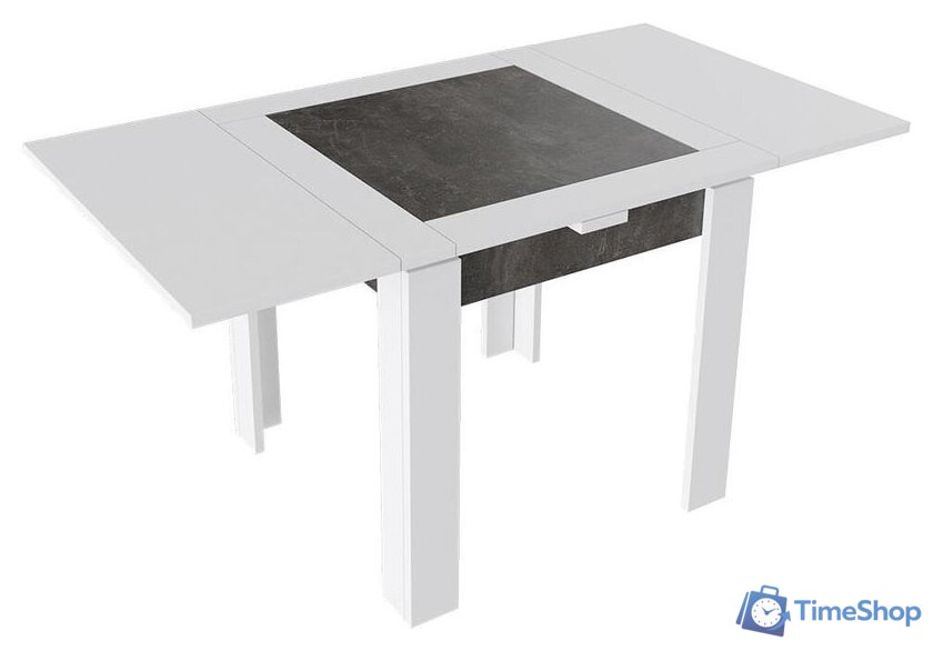 Кухонный стол Трия Хьюстон тип 3 (белый/ателье темный) - Изображение №2 — Интернет-магазин Time-Shop