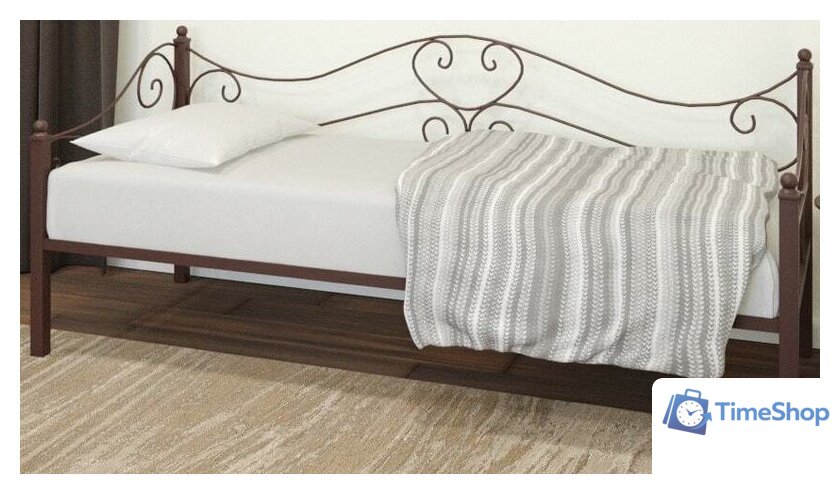 Кровать-тахта ИП Князев Валенсия 90x200 (коричневый) - Изображение №1 — Интернет-магазин Time-Shop