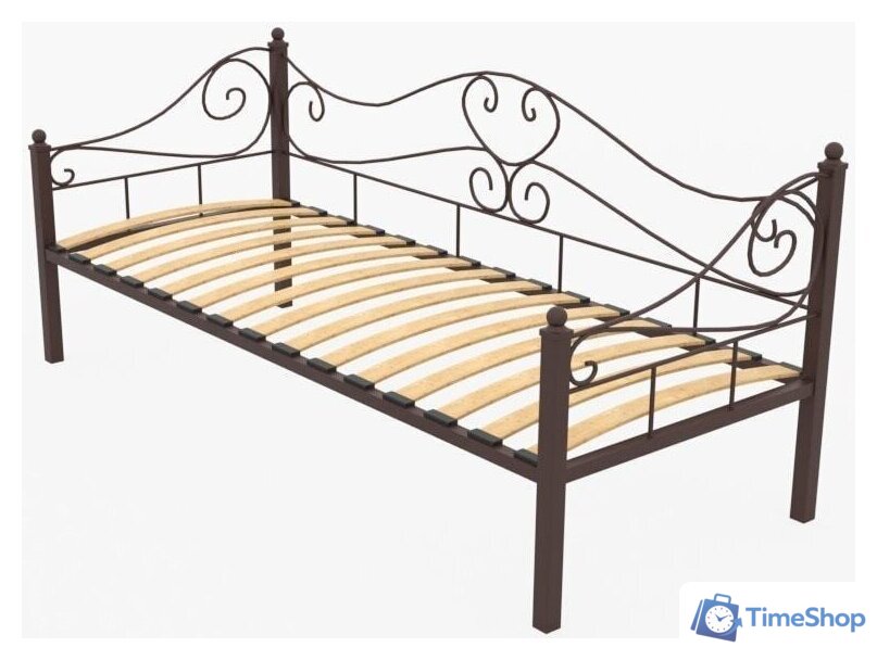 Кровать-тахта ИП Князев Валенсия 90x200 (коричневый) - Изображение №3 — Интернет-магазин Time-Shop