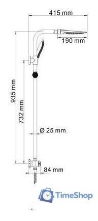 Душевая система  Wasserkraft A045 - Изображение №7 — Интернет-магазин Time-Shop