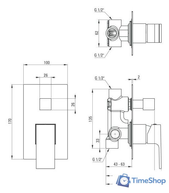 Смеситель Deante Anemon Bis BBZ N44P - Изображение №2 — Интернет-магазин Time-Shop