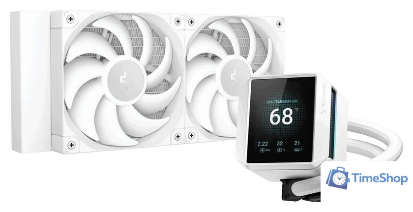 Система жидкостного охлаждения для процессора DeepCool Mystique 240 WH R-LX240-WHDSNMP-G-1 - Изображение №1 — Интернет-магазин Time-Shop