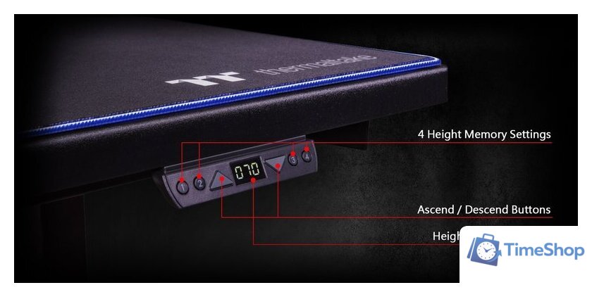 Геймерский стол Thermaltake ToughDesk 300 RGB GGD-EDN-BKEINX-01 - Изображение №8 — Интернет-магазин Time-Shop