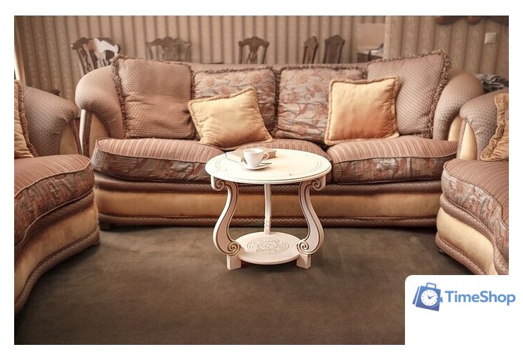 Журнальный столик Мебелик Грация М (слоновая кость/золото) - Изображение №3 — Интернет-магазин Time-Shop