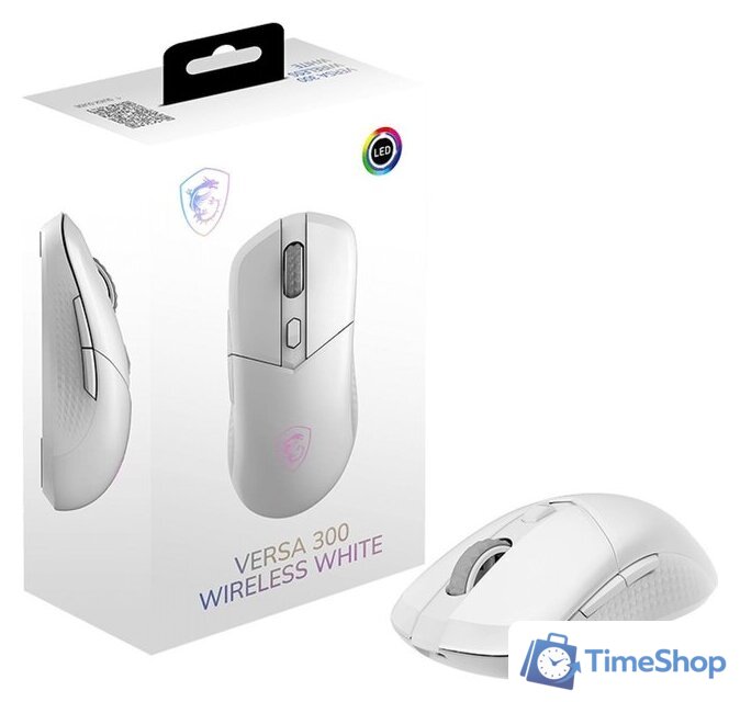 Игровая мышь MSI Versa 300 Wireless (белый) - Изображение №5 — Интернет-магазин Time-Shop
