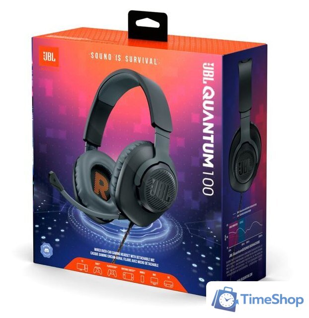 Наушники JBL Quantum 100 (черный) - Изображение №8 — Интернет-магазин Time-Shop