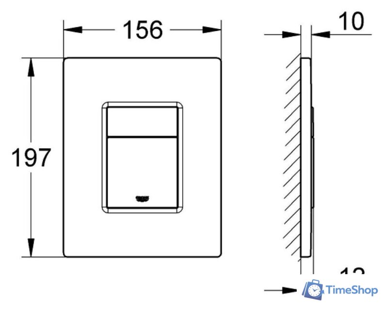 Панель смыва Grohe Cosmopolitan 38732KF0 - Изображение №5 — Интернет-магазин Time-Shop