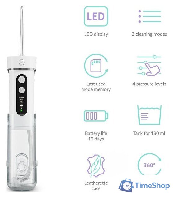 Ирригатор  TrueLife Aquafloss Mini M50 (белый) - Изображение №1 — Интернет-магазин Time-Shop