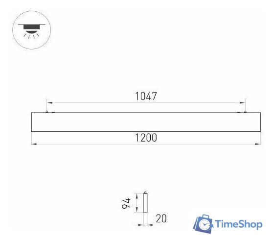 Светодиодная панель Arlight ALT-LINEAIR-FLAT-UPDOWN-DIM-S2094-1200-40W Day4000 031471 - Изображение №3 — Интернет-магазин Time-Shop