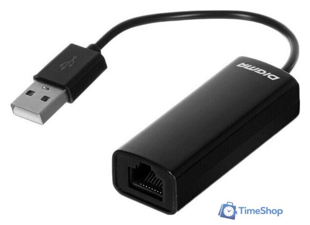 Сетевой адаптер Digma D-USB2-LAN100 - Изображение №1 — Интернет-магазин Time-Shop