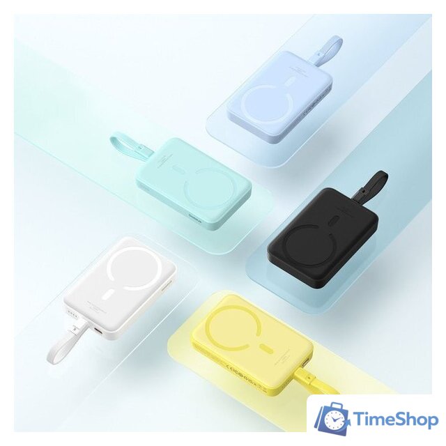 Внешний аккумулятор Baseus Magnetic Fast Charge Power Bank Type-C Edition 30W 10000mAh (белый) - Изображение №9 — Интернет-магазин Time-Shop