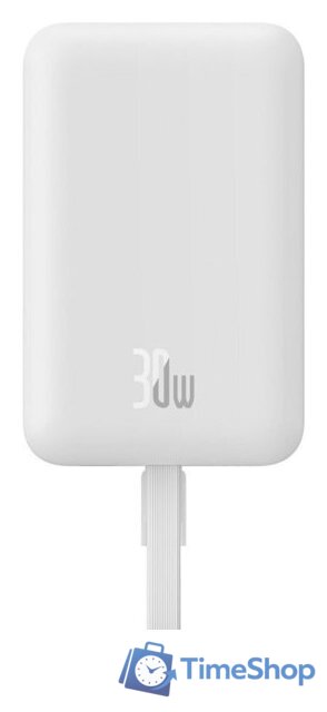 Внешний аккумулятор Baseus Magnetic Fast Charge Power Bank Type-C Edition 30W 10000mAh (белый) - Изображение №2 — Интернет-магазин Time-Shop