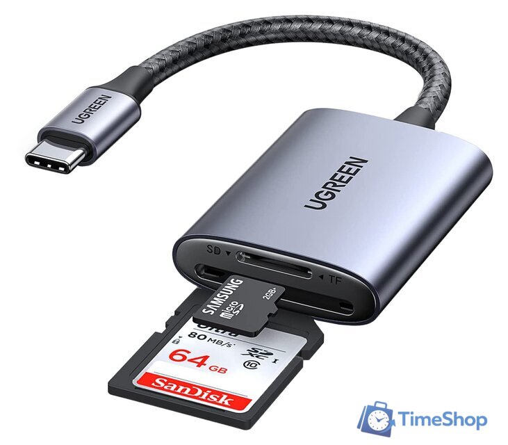 Карт-ридер Ugreen CM401 80888 - Изображение №1 — Интернет-магазин Time-Shop