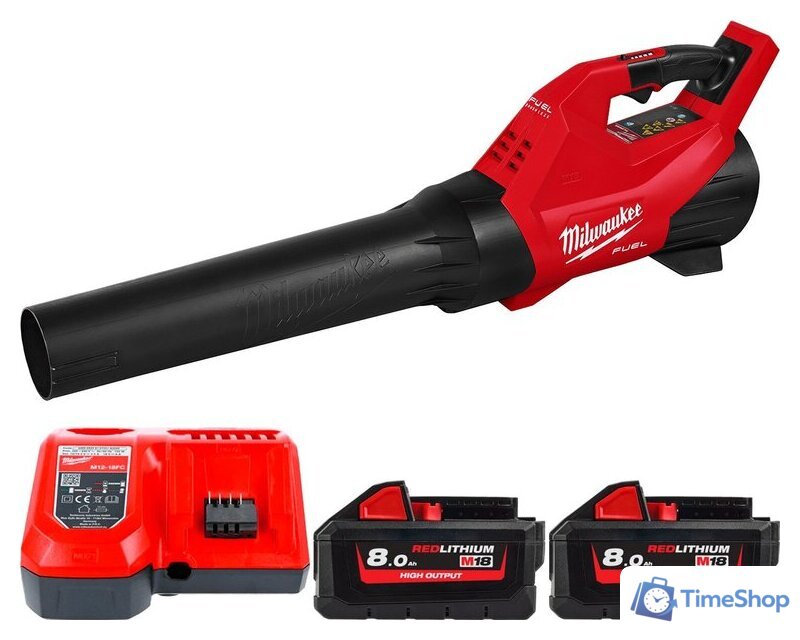 Ручная воздуходувка Milwaukee M18 FUEL M18FBLG3-802 4933493302 (с 2-мя АКБ 8 Ач) - Изображение №1 — Интернет-магазин Time-Shop