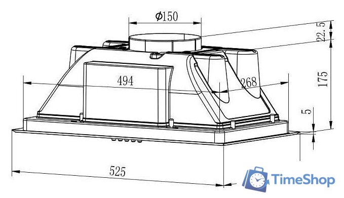 Кухонная вытяжка Evelux Amanda 60 B - Изображение №2 — Интернет-магазин Time-Shop
