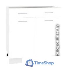 Шкаф напольный Кортекс-мебель Корнелия Лира НШ80р1ш без столешницы (белый) - Изображение №1 — Интернет-магазин Time-Shop