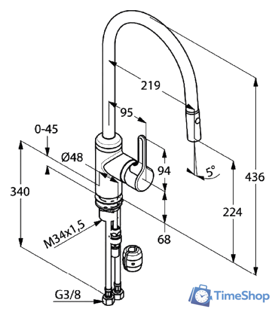 Смеситель Kludi Bingo Star (428520578) - Изображение №3 — Интернет-магазин Time-Shop