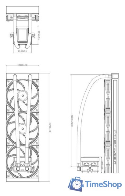 Система жидкостного охлаждения для процессора Thermalright Frozen Warframe 360 SE ARGB V2 (белый) - Изображение №10 — Интернет-магазин Time-Shop
