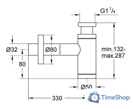 Сифон Geberit 152.018.00.1 - Изображение №2 — Интернет-магазин Time-Shop