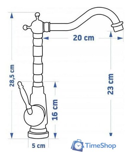 Смеситель Rea Bona Old REA-B0183 (черный) - Изображение №6 — Интернет-магазин Time-Shop