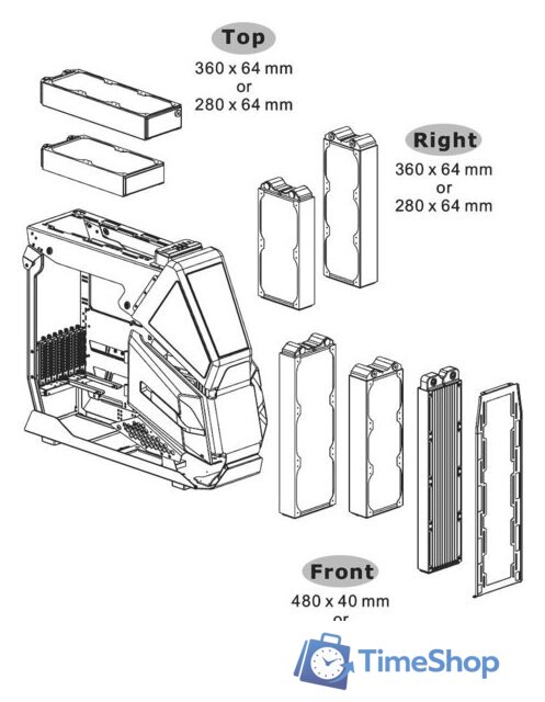 Корпус Thermaltake AH T600 Snow CA-1Q4-00M6WN-00 - Изображение №10 — Интернет-магазин Time-Shop