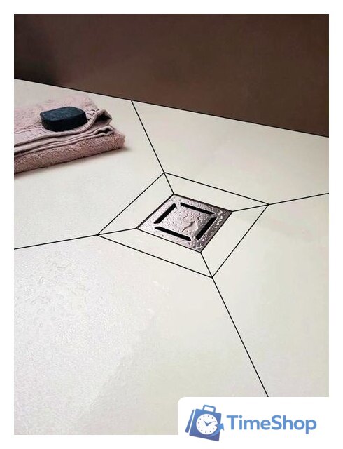 Трап/канал Berges Wasserhaus Platz Norma 150x150 090059 (матовый хром) - Изображение №2 — Интернет-магазин Time-Shop