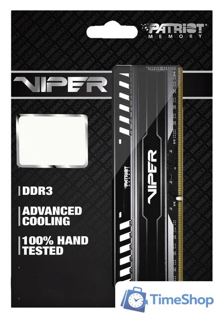 Оперативная память Patriot Viper 3 Black Mamba 8GB DDR3 PC3-12800 (PV38G160C0) - Изображение №5 — Интернет-магазин Time-Shop