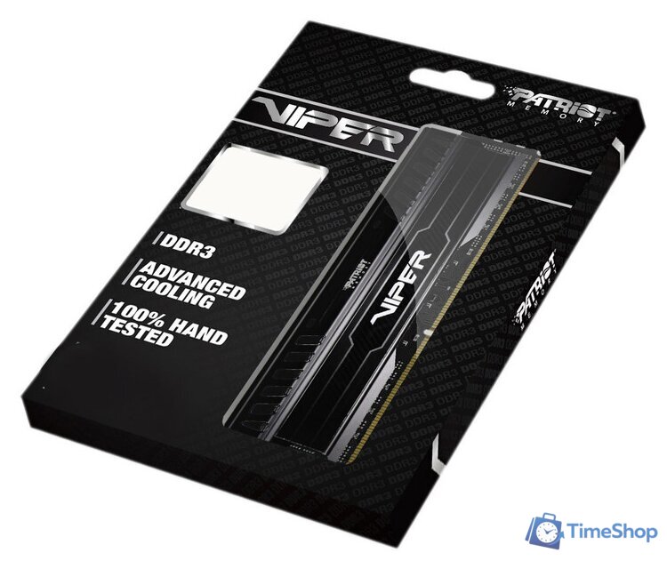 Оперативная память Patriot Viper 3 Black Mamba 8GB DDR3 PC3-12800 (PV38G160C0) - Изображение №6 — Интернет-магазин Time-Shop