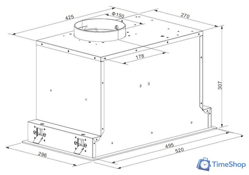 Кухонная вытяжка Hietzel CHB 5264J BL - Изображение №10 — Интернет-магазин Time-Shop
