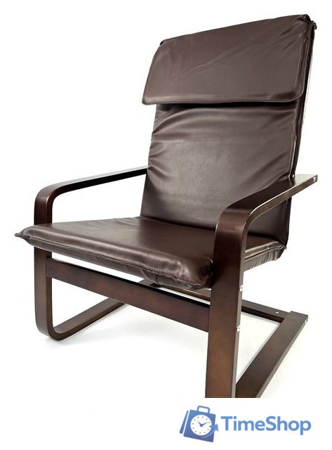 Интерьерное кресло Calviano Soft 1 (коричневый PU) - Изображение №4 — Интернет-магазин Time-Shop