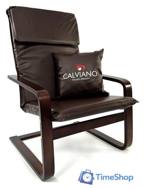 Интерьерное кресло Calviano Soft 1 (коричневый PU) - Изображение №3 — Интернет-магазин Time-Shop