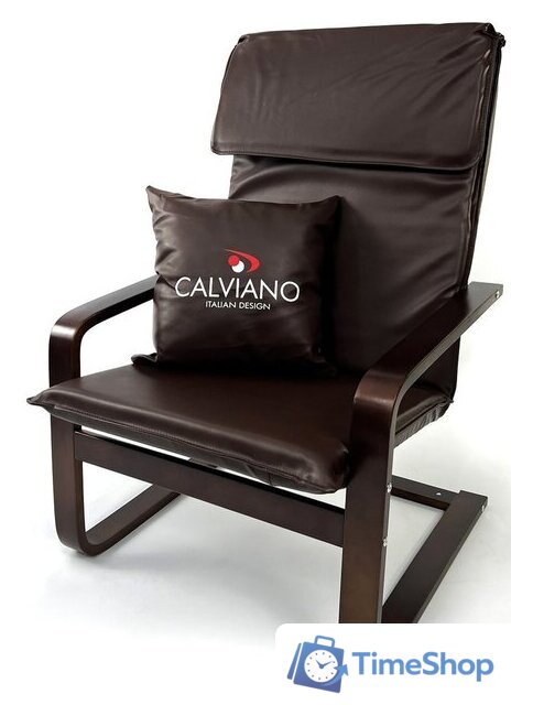 Интерьерное кресло Calviano Soft 1 (коричневый PU) - Изображение №2 — Интернет-магазин Time-Shop