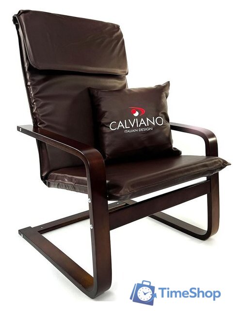 Интерьерное кресло Calviano Soft 1 (коричневый PU) - Изображение №1 — Интернет-магазин Time-Shop