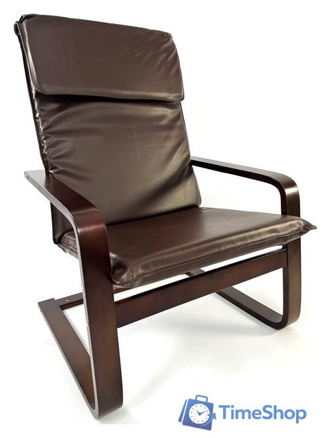 Интерьерное кресло Calviano Soft 1 (коричневый PU) - Изображение №5 — Интернет-магазин Time-Shop